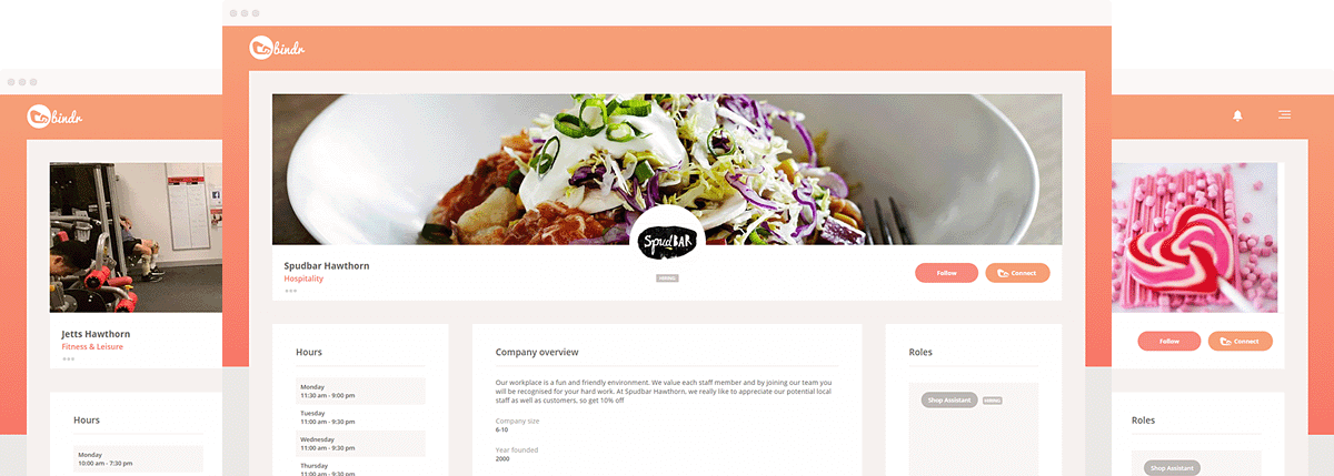 Bindr website showcase Bindr website showcase